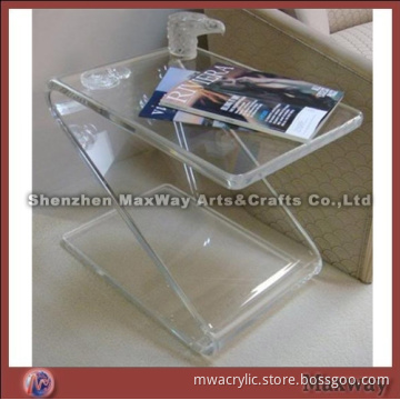 Thickened Z-shaped acrylic end table